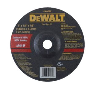 Disco desbaste 7" x 1/4" x 7/8" (180mm x 6.3mm x 22.23mm)